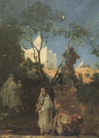Gustave Guillaumet Ain Kerma (source du figuier) smala de Tiaret en Algerie (mk32) oil painting image